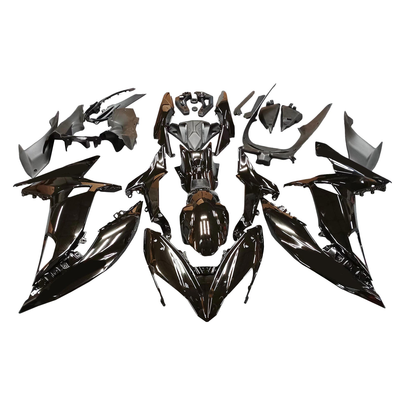 Amotopart 2017-2019 Kawasaki ER6F/Ninja650R Black Style2 Fairing Kit