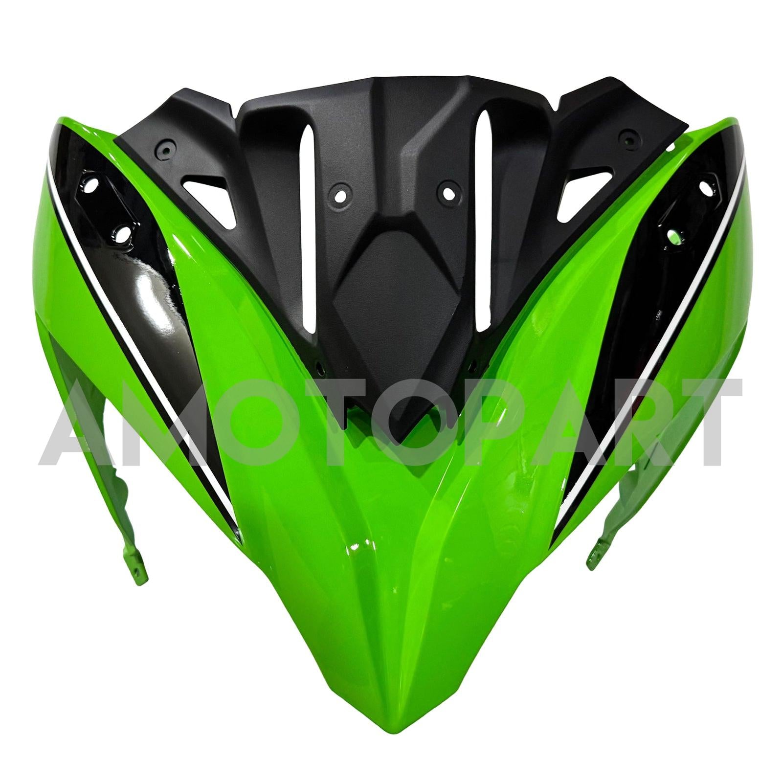 Amotopart 2017-2019 Kawasaki ER6F/Ninja 650R Kit de carenado Style2 negro y verde