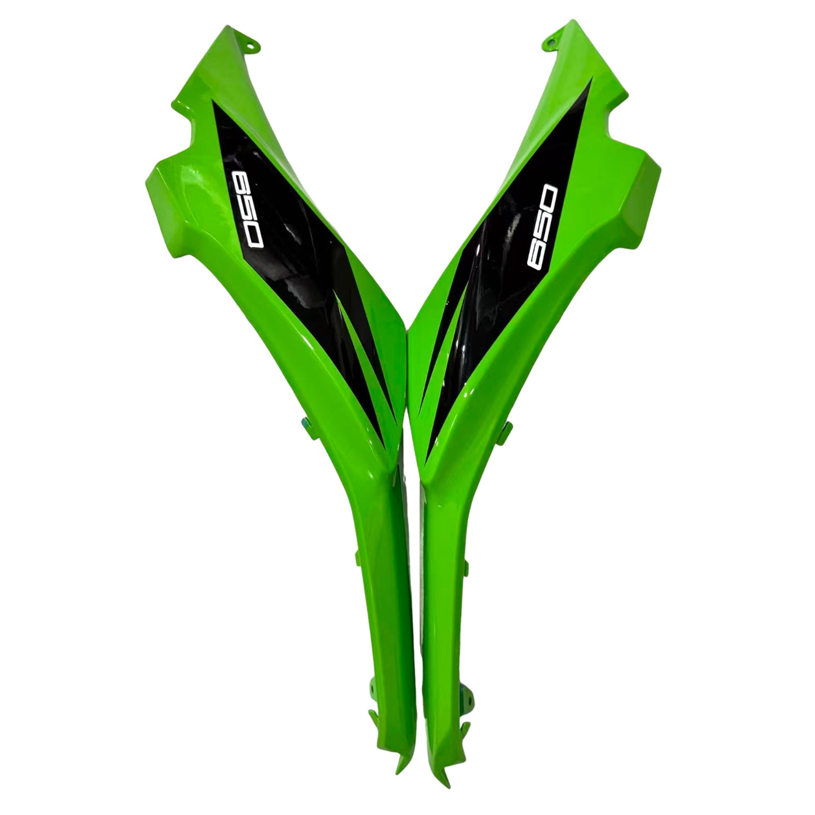 Amotopart 2017-2019 Kawasaki ER6F/Ninja650R Black&Green Style2 Fairing Kit