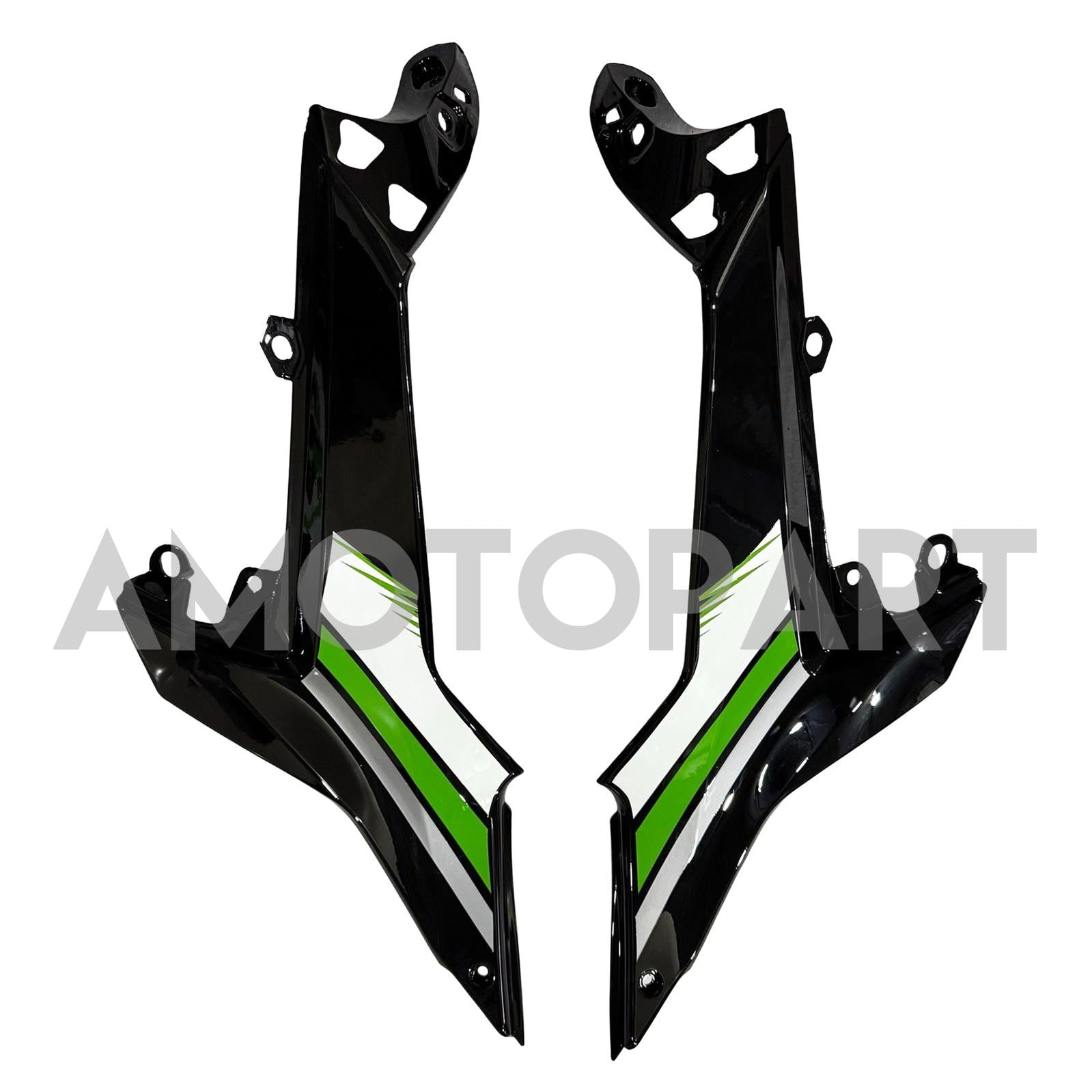 Amotopart 2017-2019 Kawasaki ER6F/Ninja 650R Kit de carenado Style2 negro y verde