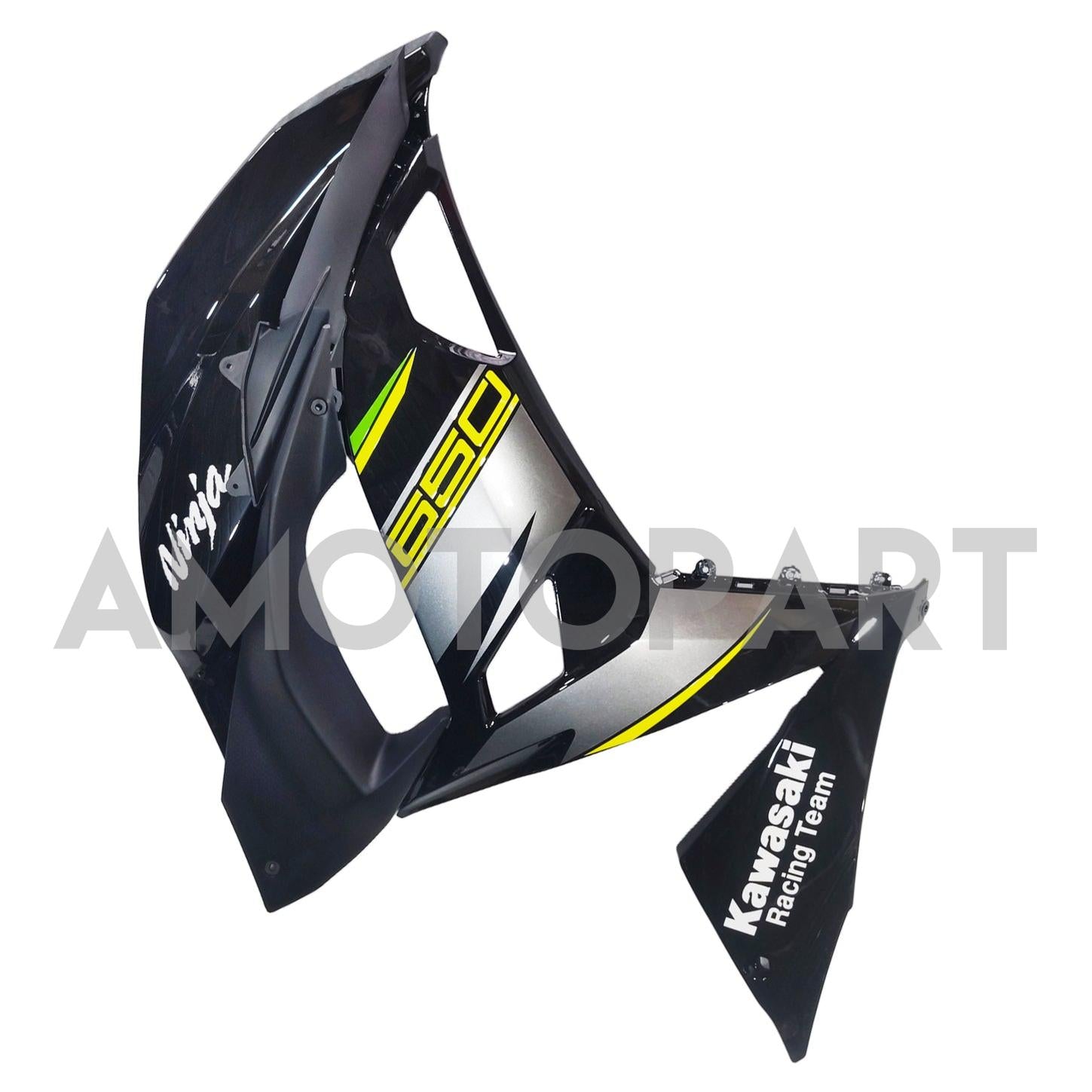 Amotopart 2017-2019 Kawasaki ER6F/Ninja650R Black&Green Style1 Fairing Kit