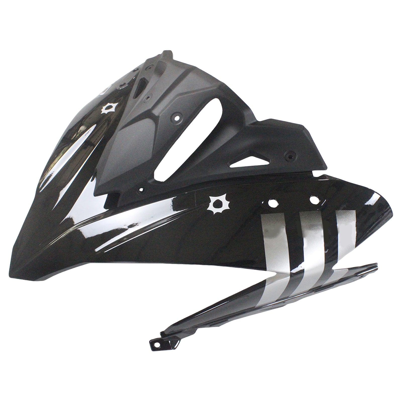 Amotopart 2017-2019 Kawasaki ER6F/Ninja650R Black with Skull Fairing Kit