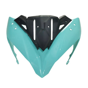 Amotopart 2017-2019 Kawasaki ER6F/Ninja650R Black Light Blue Fairing Kit