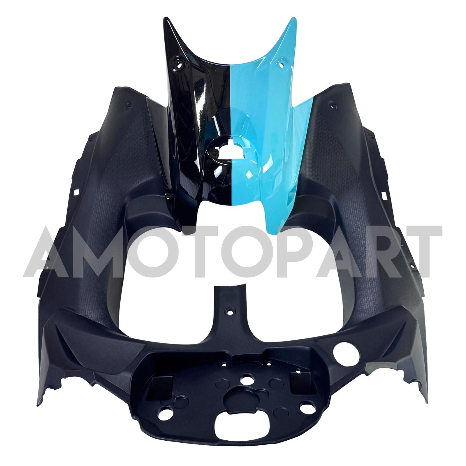 Amotopart 2017-2019 Kawasaki Ninja 650R ER6F Black Light Blue Fairing Kit