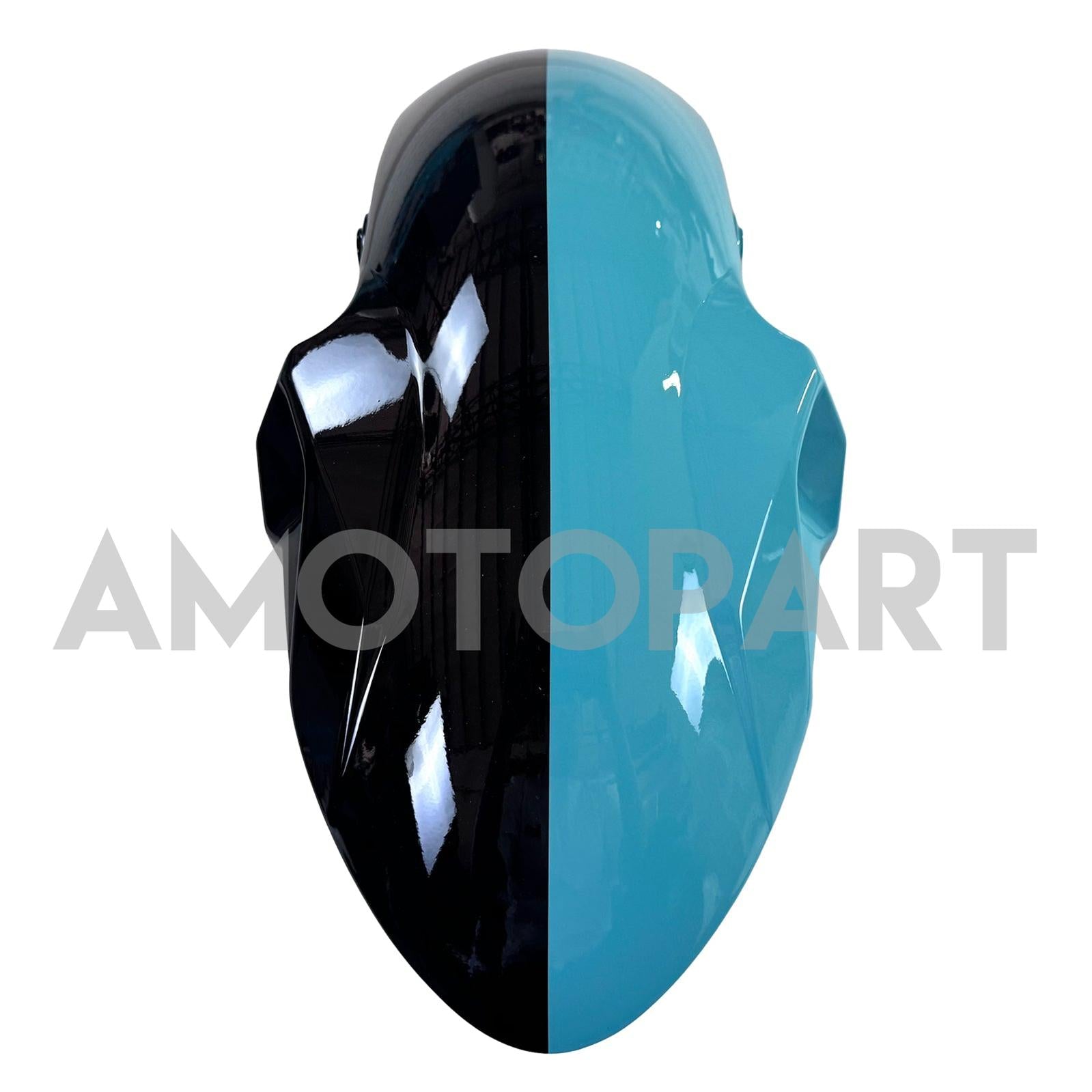 Amotopart 2017-2019 Kawasaki Ninja 650R ER6F Black Light Blue Fairing Kit