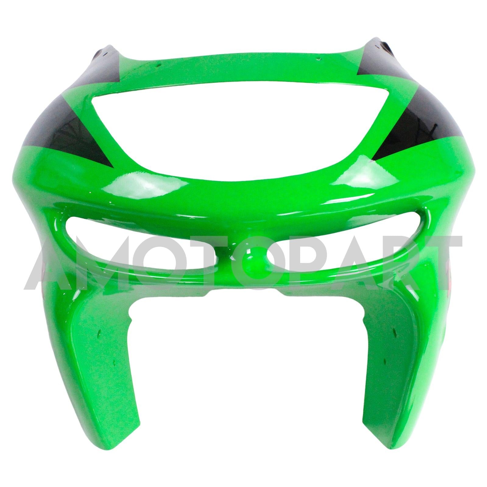 Amotopart Kawasaki ZX6R 1998-1999 Kit de carenagem preta verde
