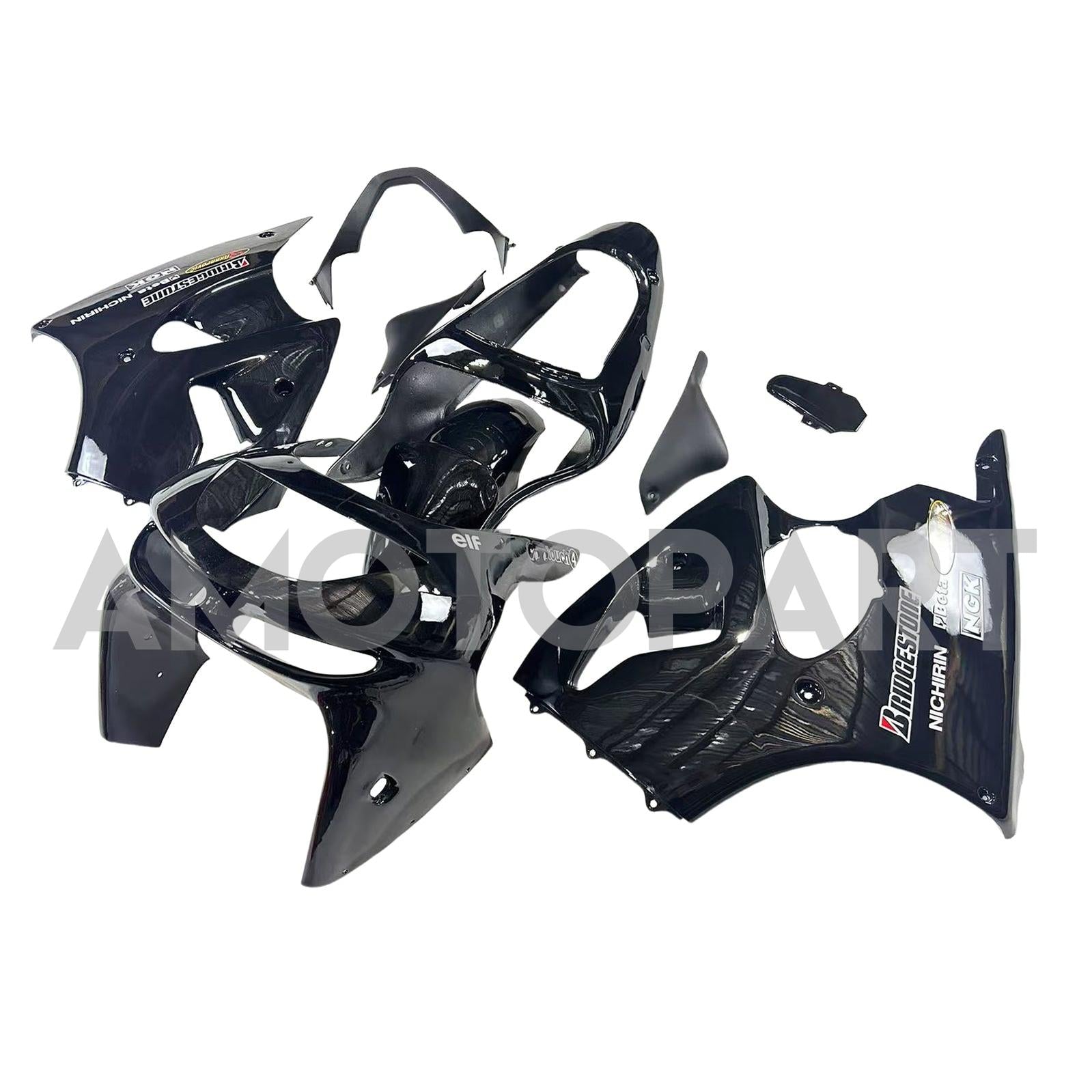 Amotopart 1998-1999 Kawasaki ZX6R Black Fairing Kit