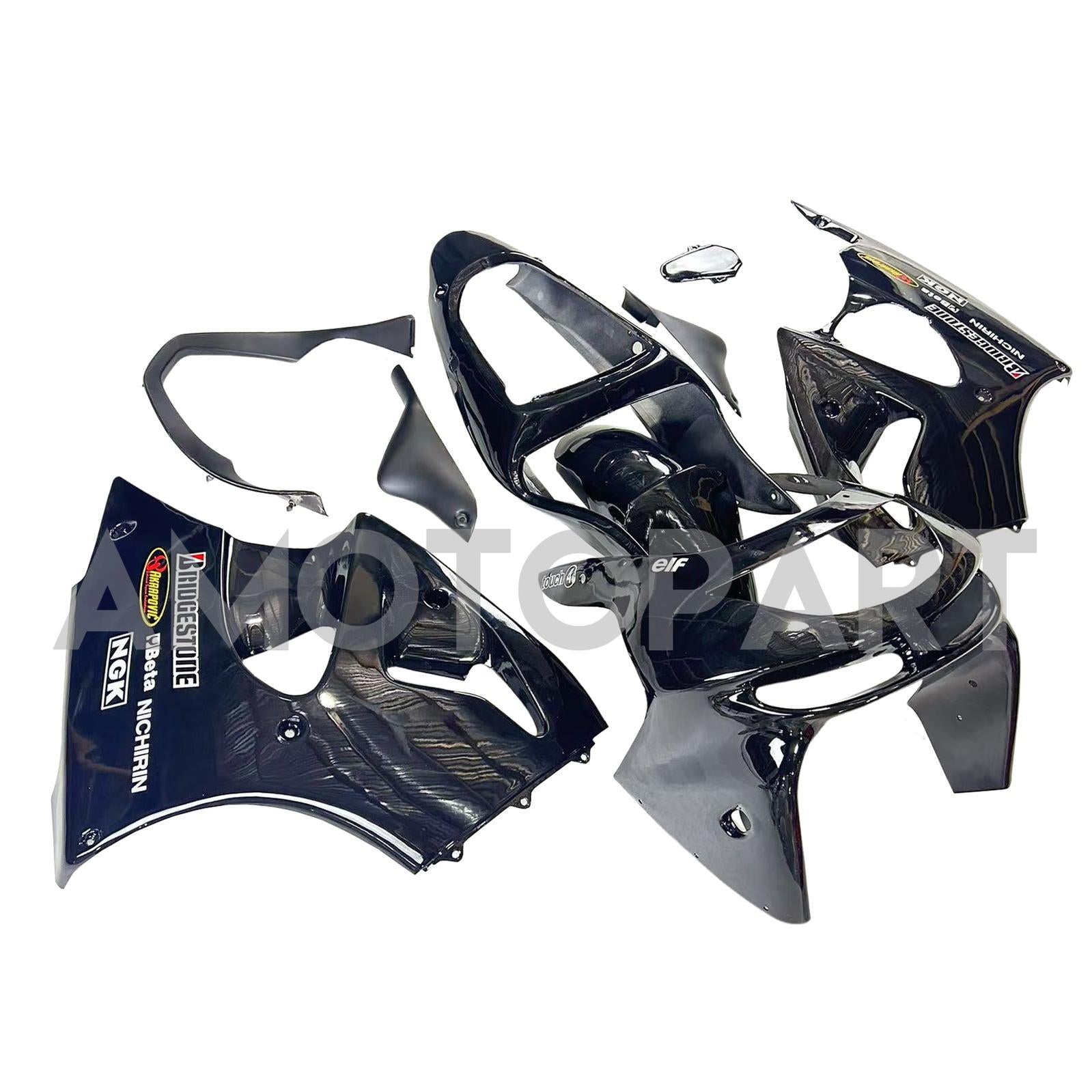 Amotopart 1998-1999 Kawasaki ZX6R Black Fairing Kit