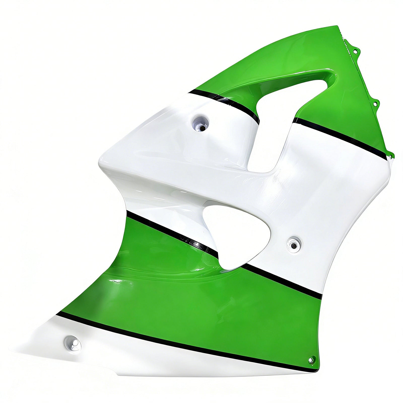 Amotopart 1998–1999 Kawasaki ZX6R Weiß-Grün-Verkleidungsset