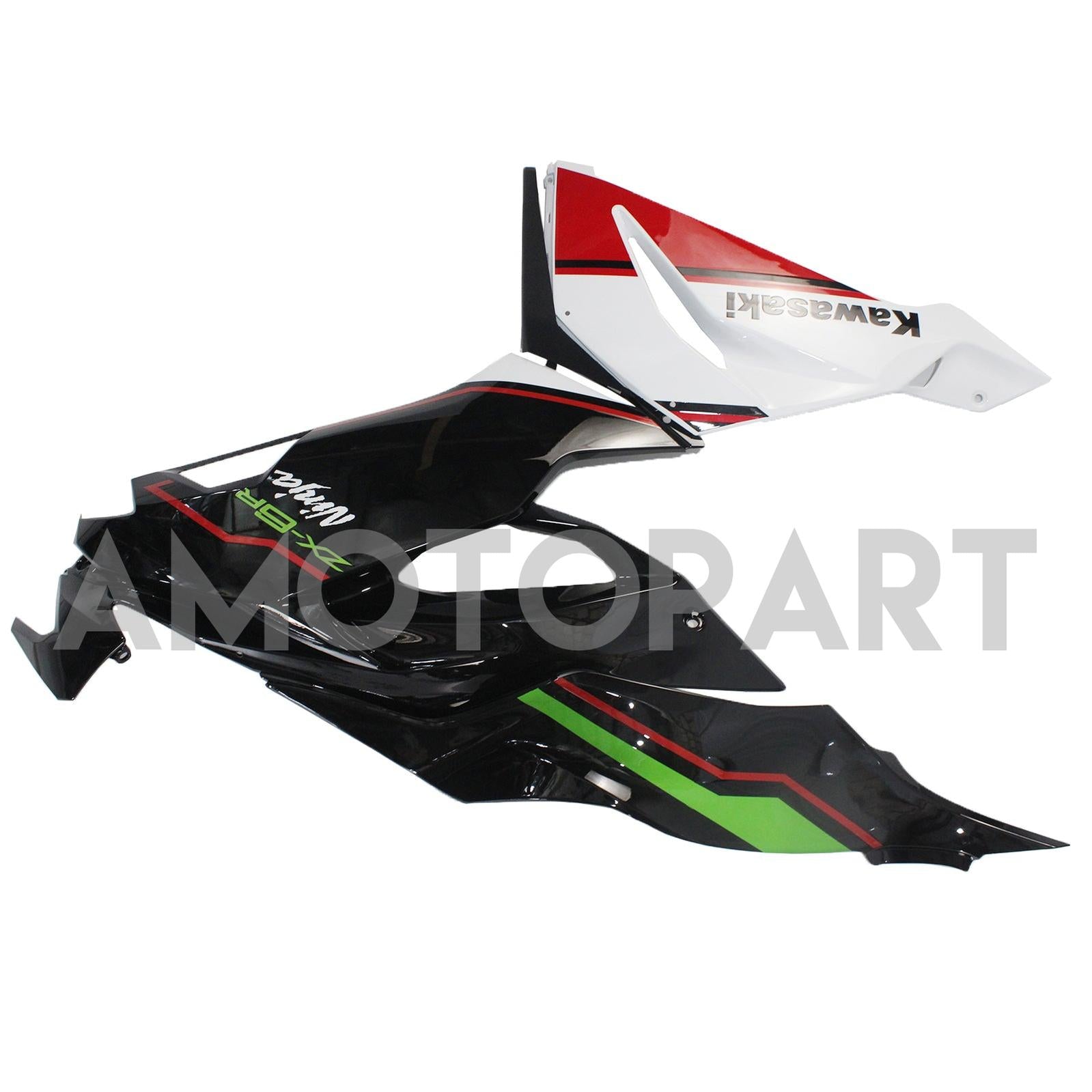 Kit de carenado Amotopart Kawasaki ZX6R 2019-2023 verde negro