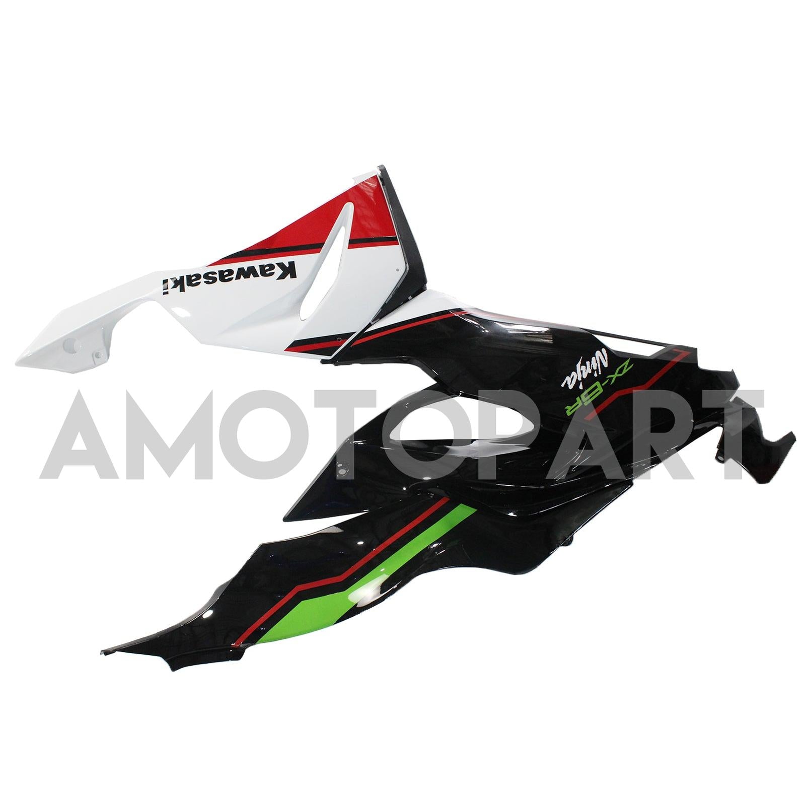 Kit de carenado Amotopart Kawasaki ZX6R 2019-2023 verde negro