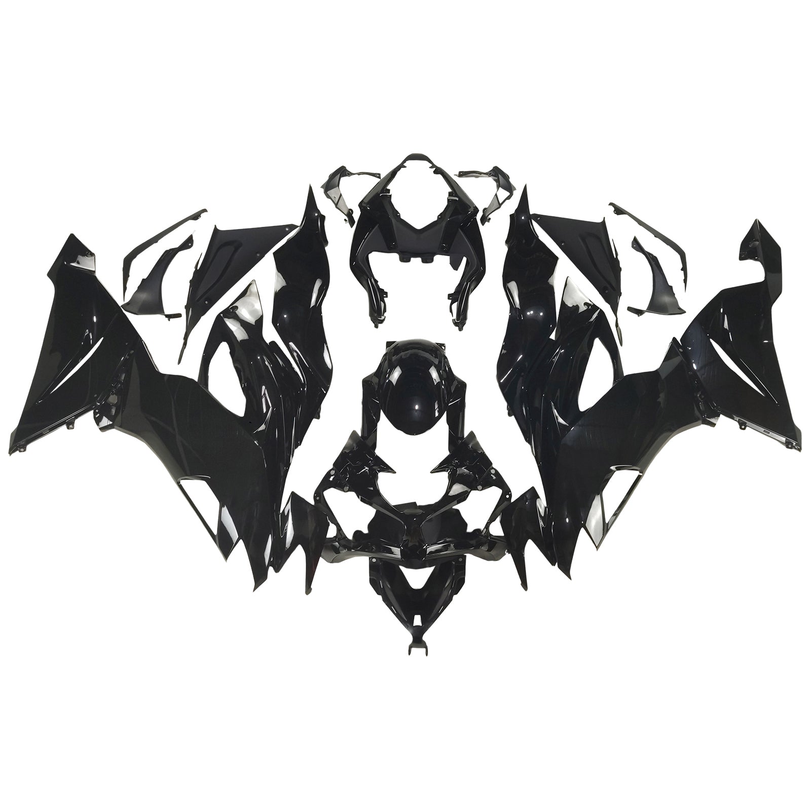 Amotopart Kawasaki 2019-2023 ZX6R グロスブラック フェアリングキット