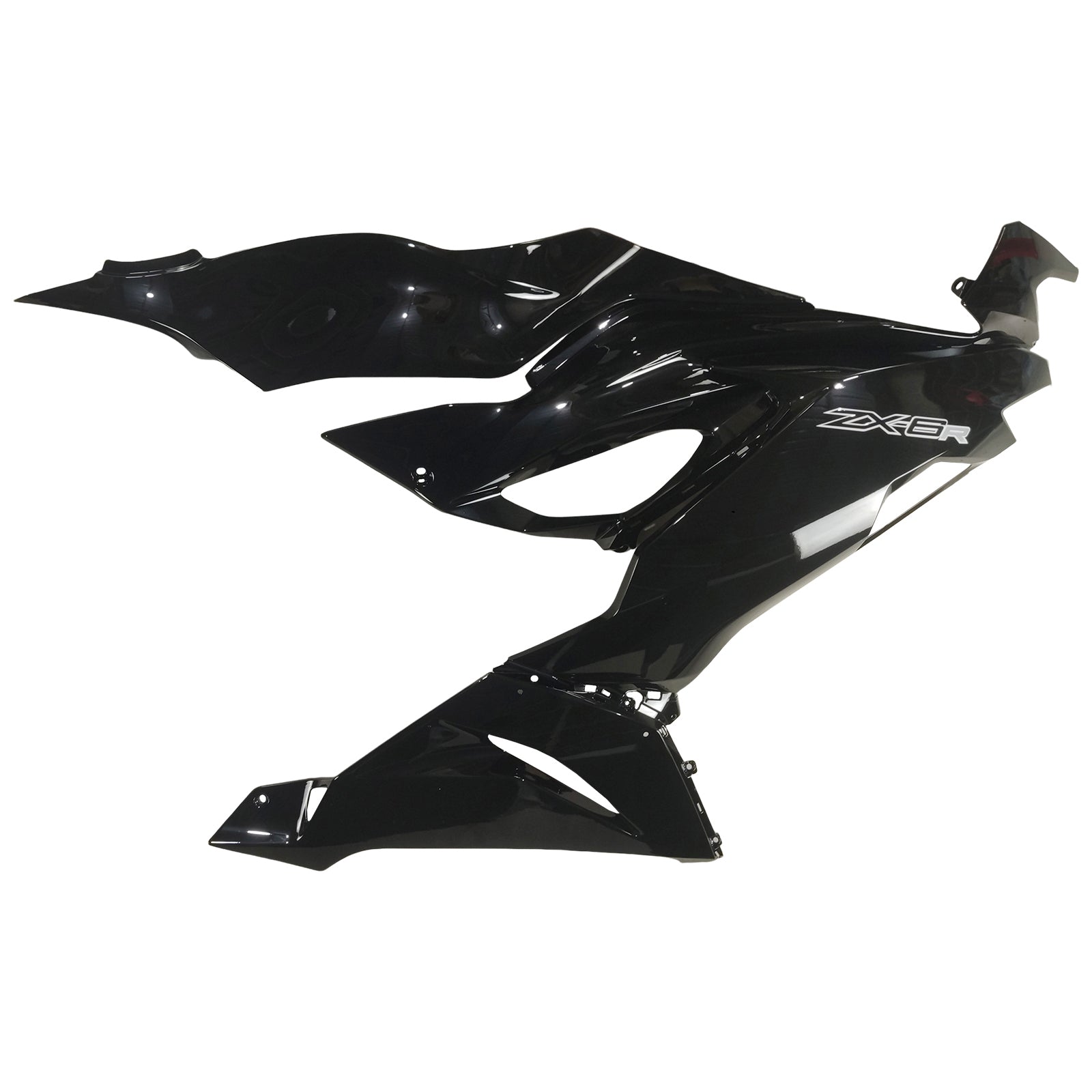 Amotopart Kawasaki 2019-2023 ZX6R Gloss Black Fairing Kit