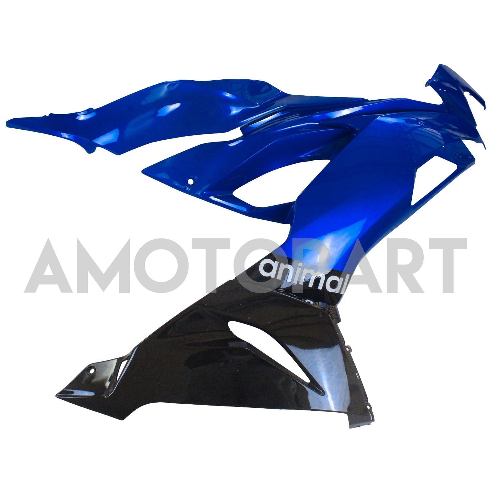 Amotopart 2019-2023 Kawasaki ZX6R Schwarz&Blaues Verkleidungskit