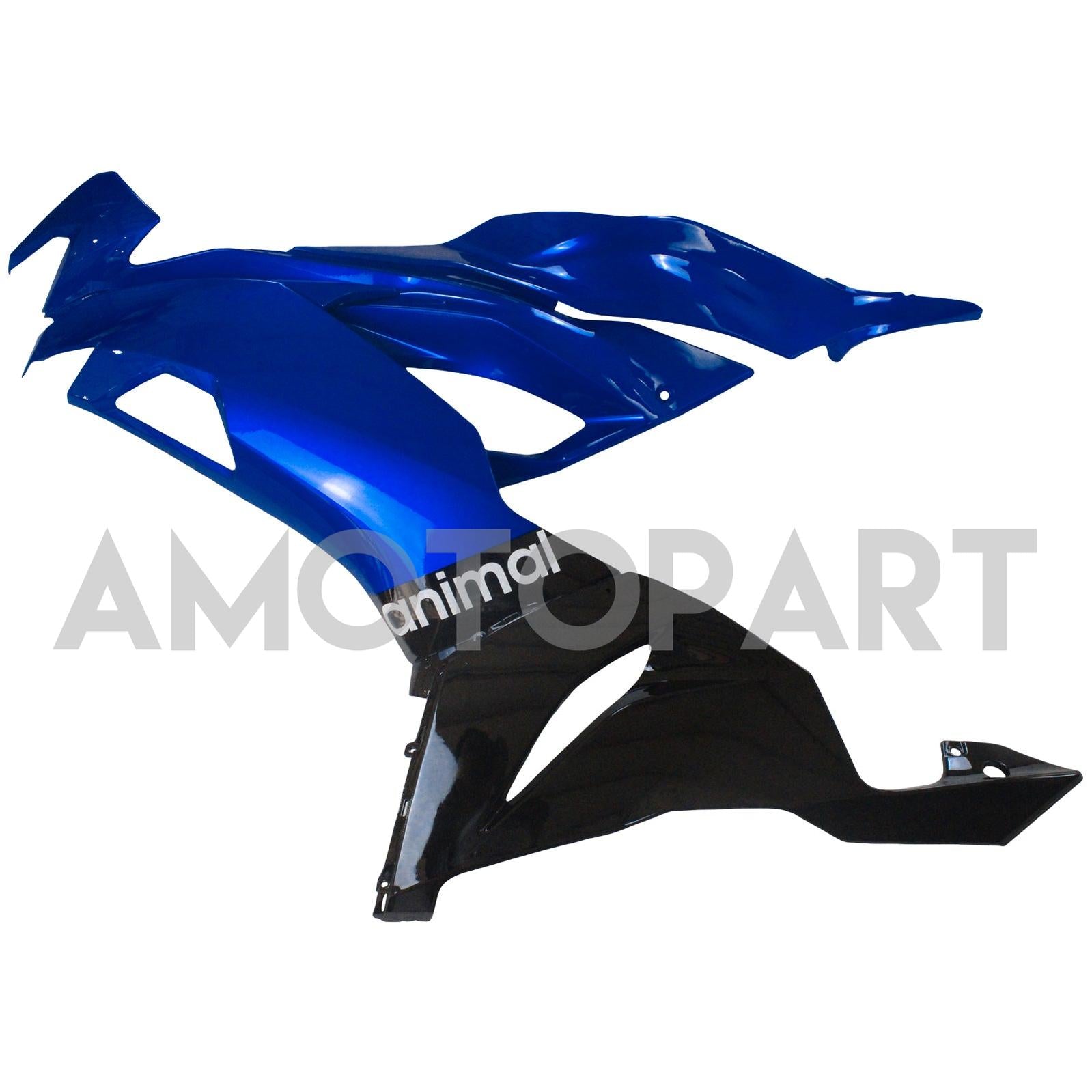 Amotopart 2019-2023 Kawasaki ZX6R Schwarz&Blaues Verkleidungskit