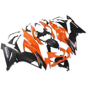 Amotopart 2019-2023 Kawasaki ZX6R Black&Orange Fairing Kit