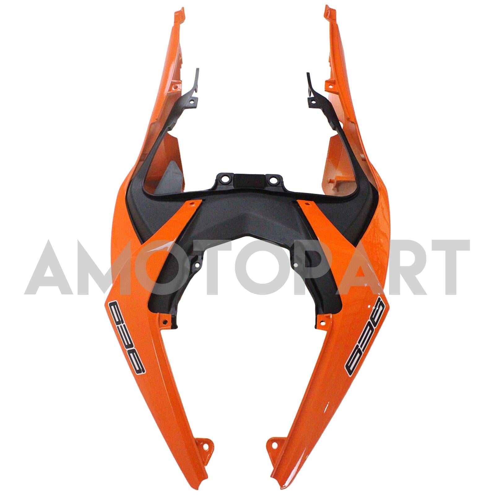 Amotopart 2019-2023 Kawasaki ZX6R Black&Orange Fairing Kit