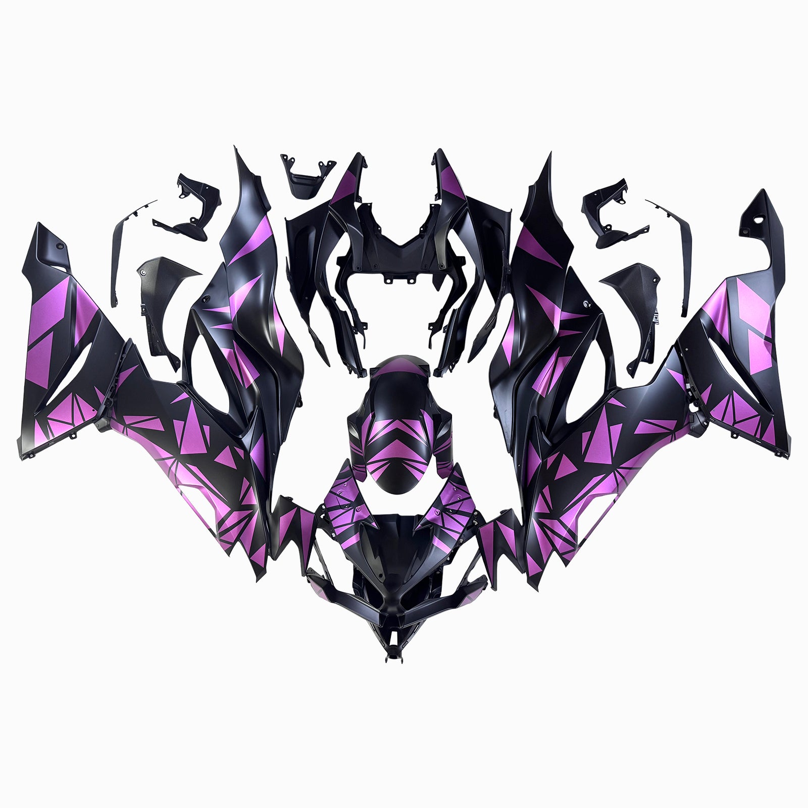 Amotopart 2019-2023 Kawasaki ZX6R Black&Pink Fairing Kit