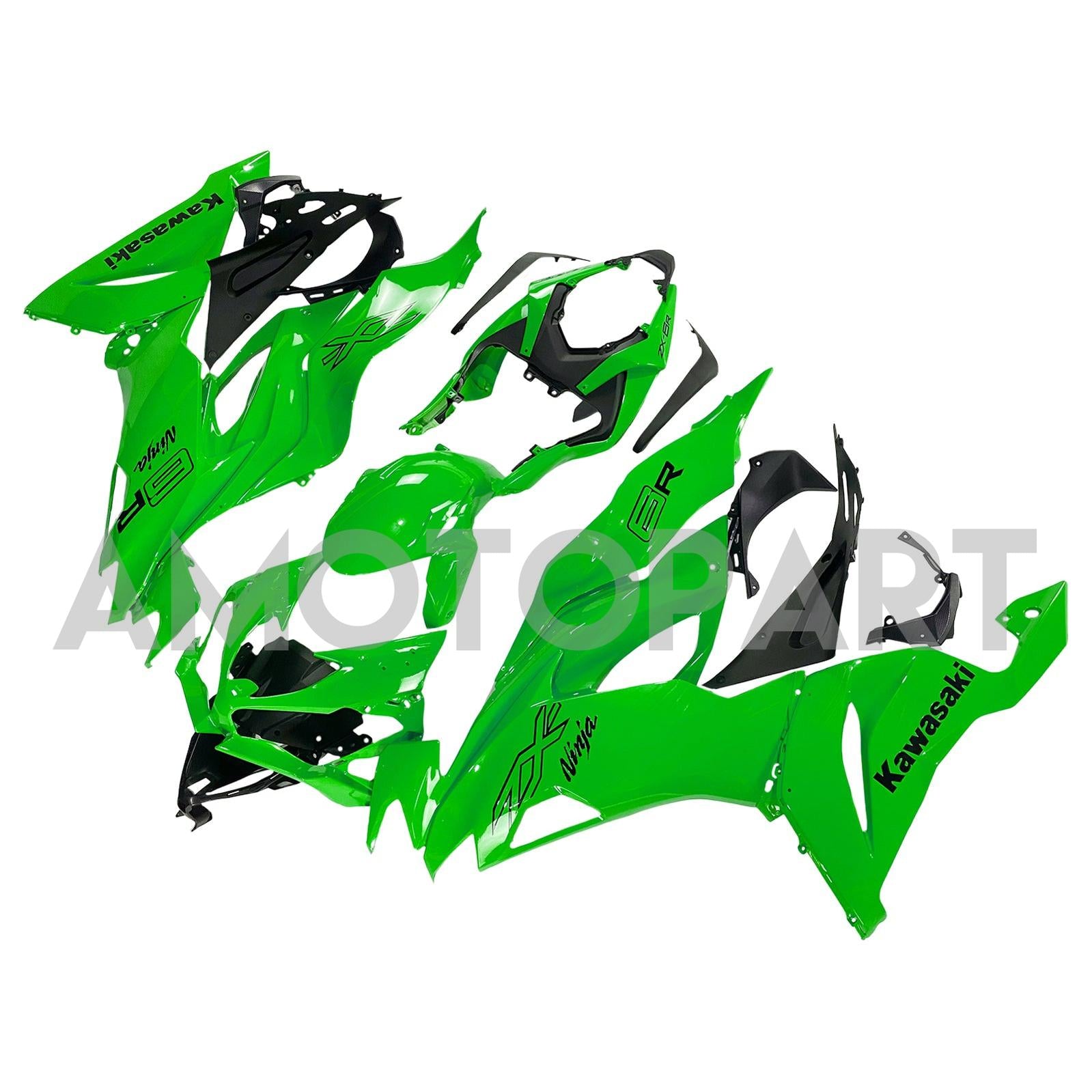 Amotopart 2019-2023 Kawasaki ZX6R Light Green Fairing Kit
