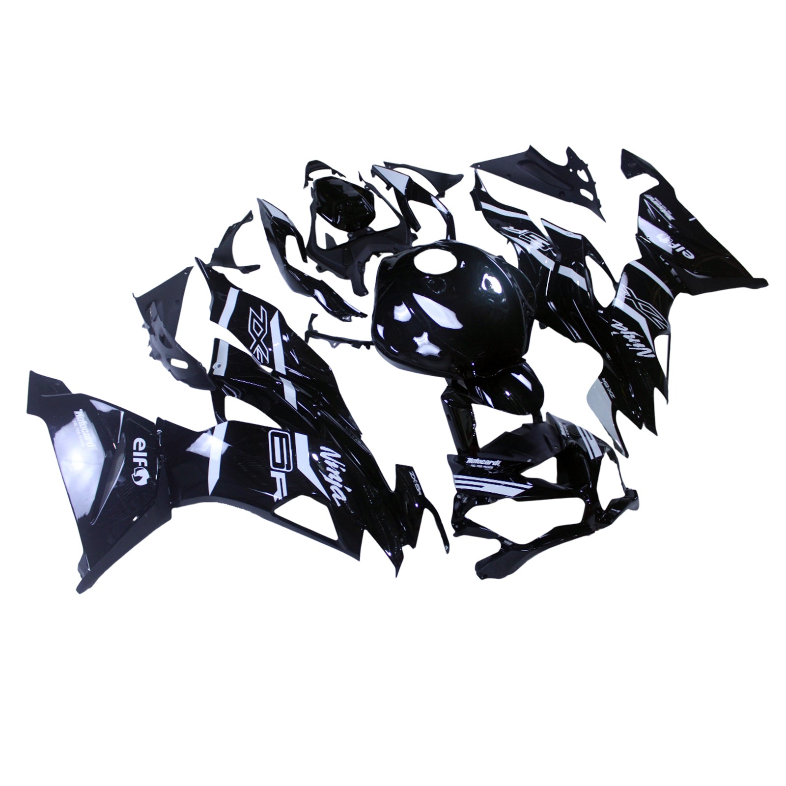 Amotopart 2019-2023 Kawasaki ZX6R Black Fairing Kit