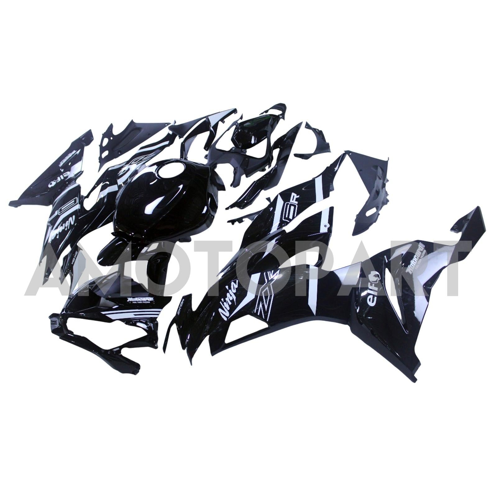Amotopart 2019-2023 Kawasaki ZX6R Kit de carenado negro
