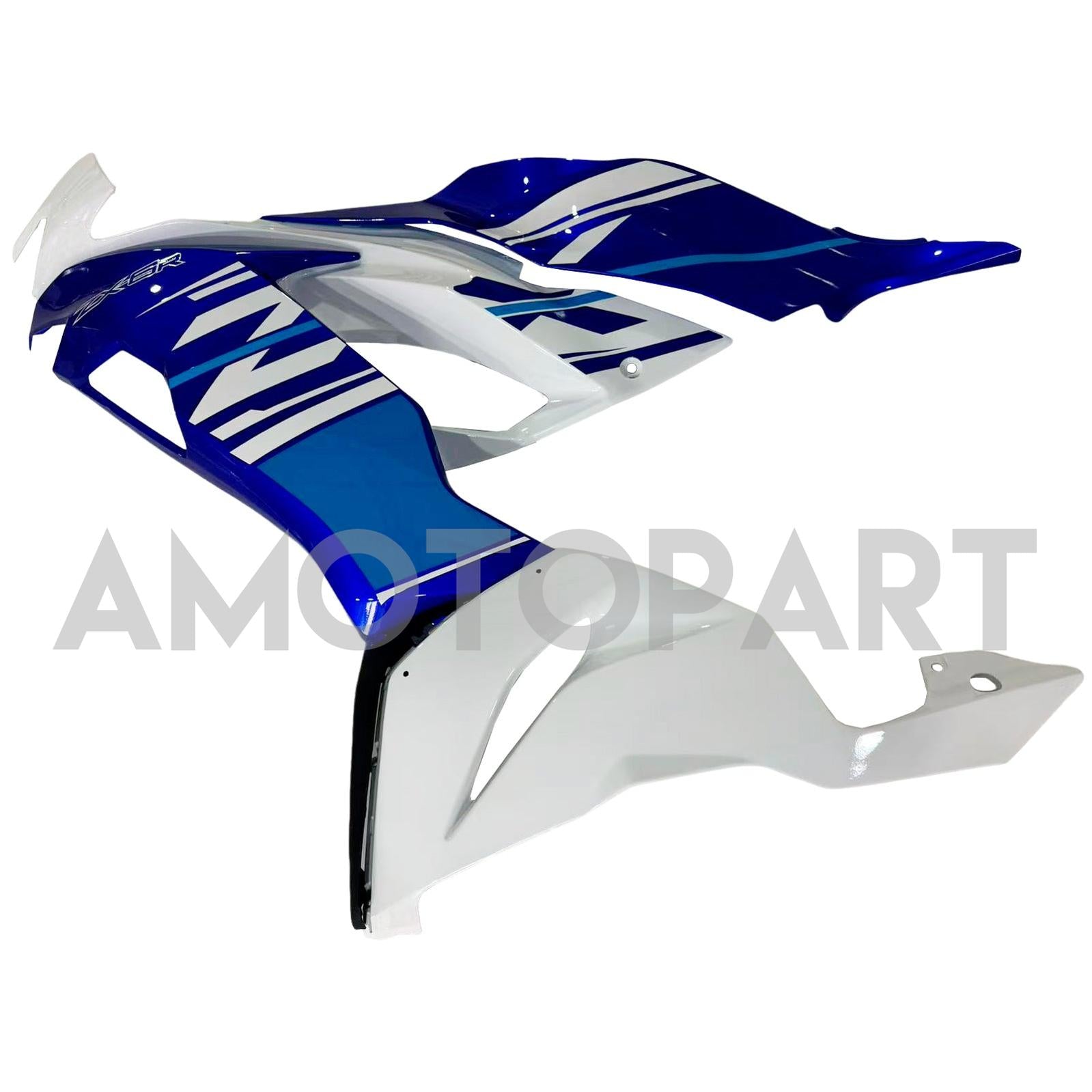 Amotopart 2019-2023 Kawasaki ZX6R White Blue Fairing Kit