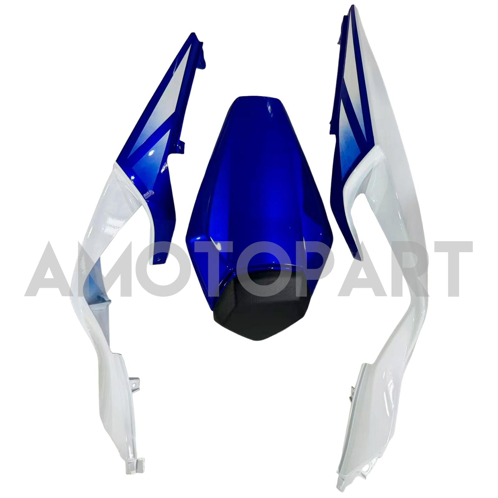 Amotopart 2019-2023 Kawasaki ZX6R White Blue Fairing Kit