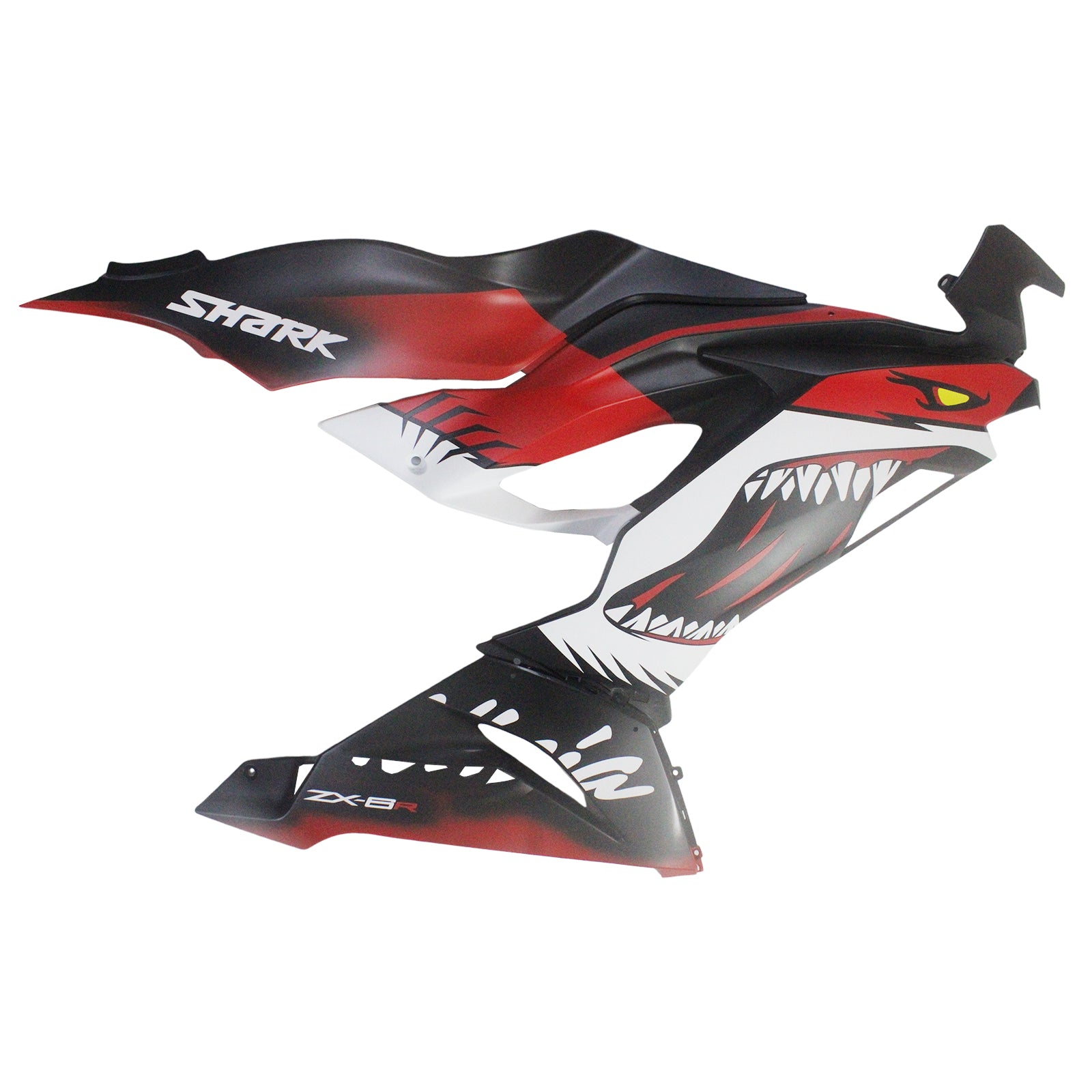 Amotopart 2019-2023 Kawasaki ZX6R Matte Black Red Fairing Kit