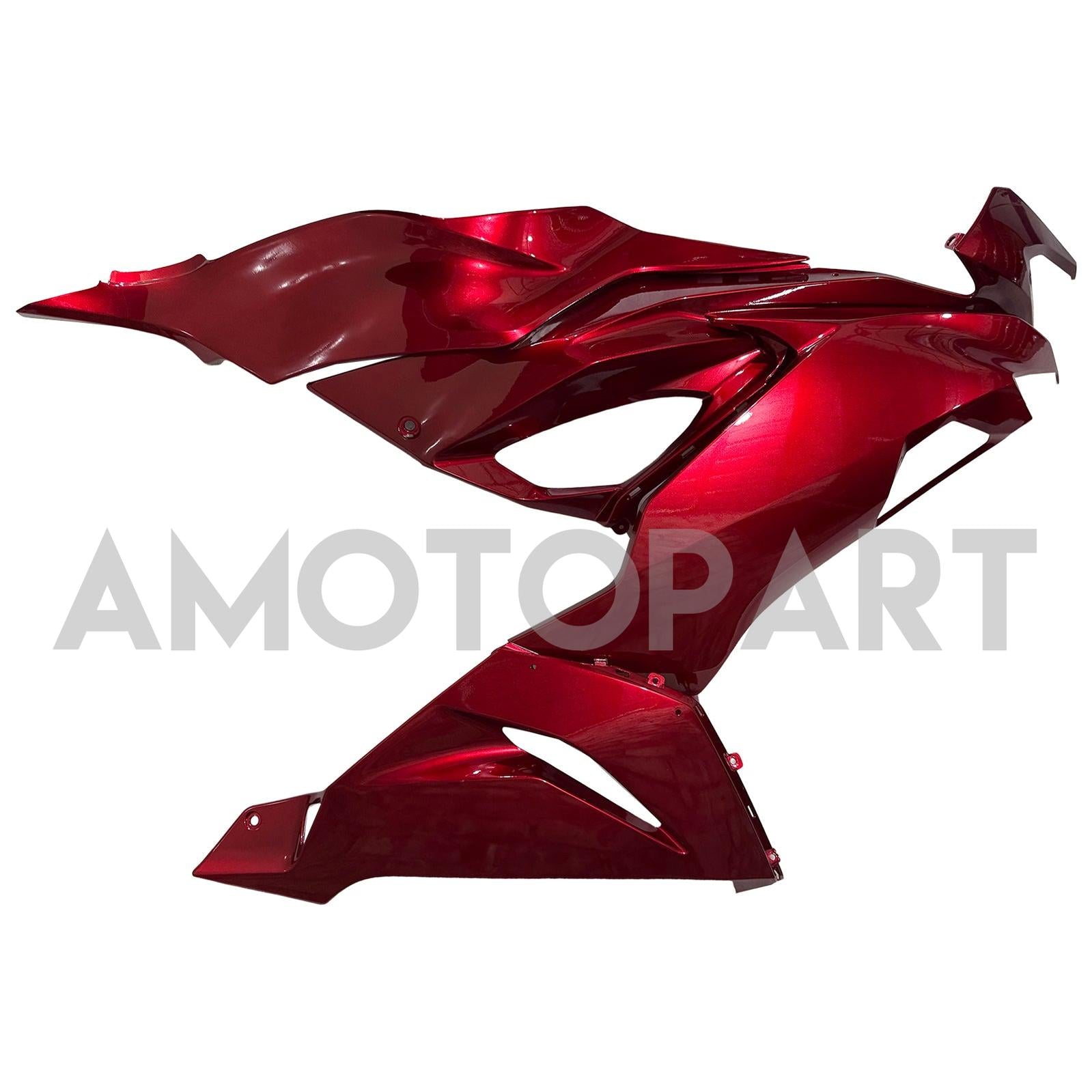 Amotopart 2019-2023 Kawasaki ZX6R Glossy Red Fairing Kit