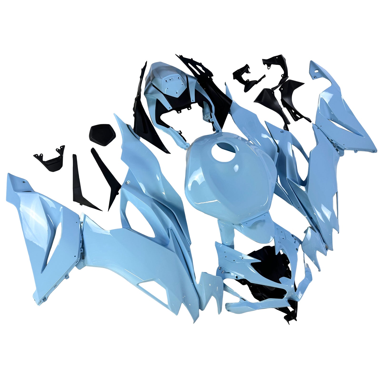 Amotopart 2019-2023 Kawasaki ZX6R Light Blue Fairing Kit