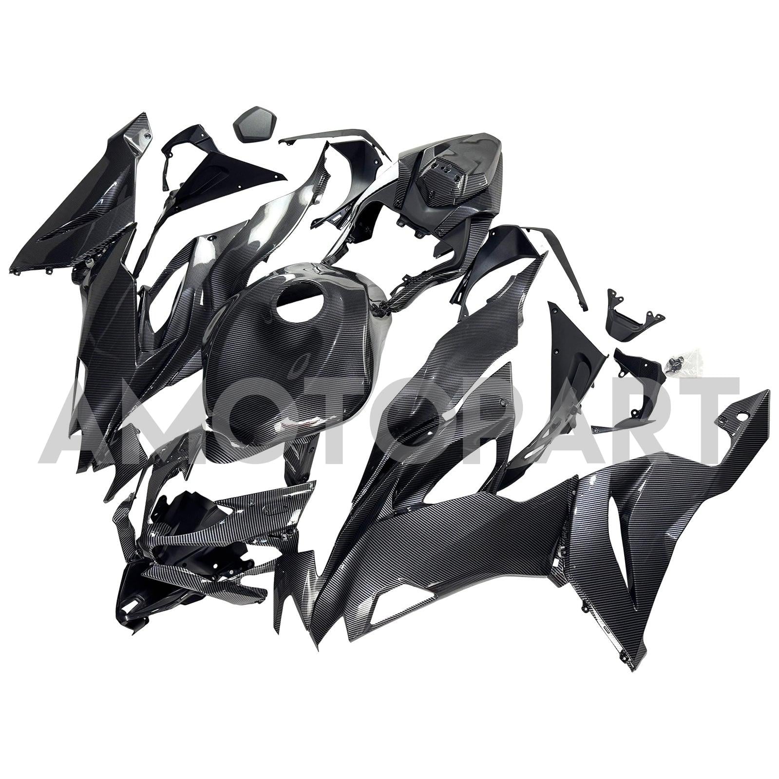 Amotopart 2019-2023 Kawasaki ZX6R Carbon Fiber Pattern Fairing Kit