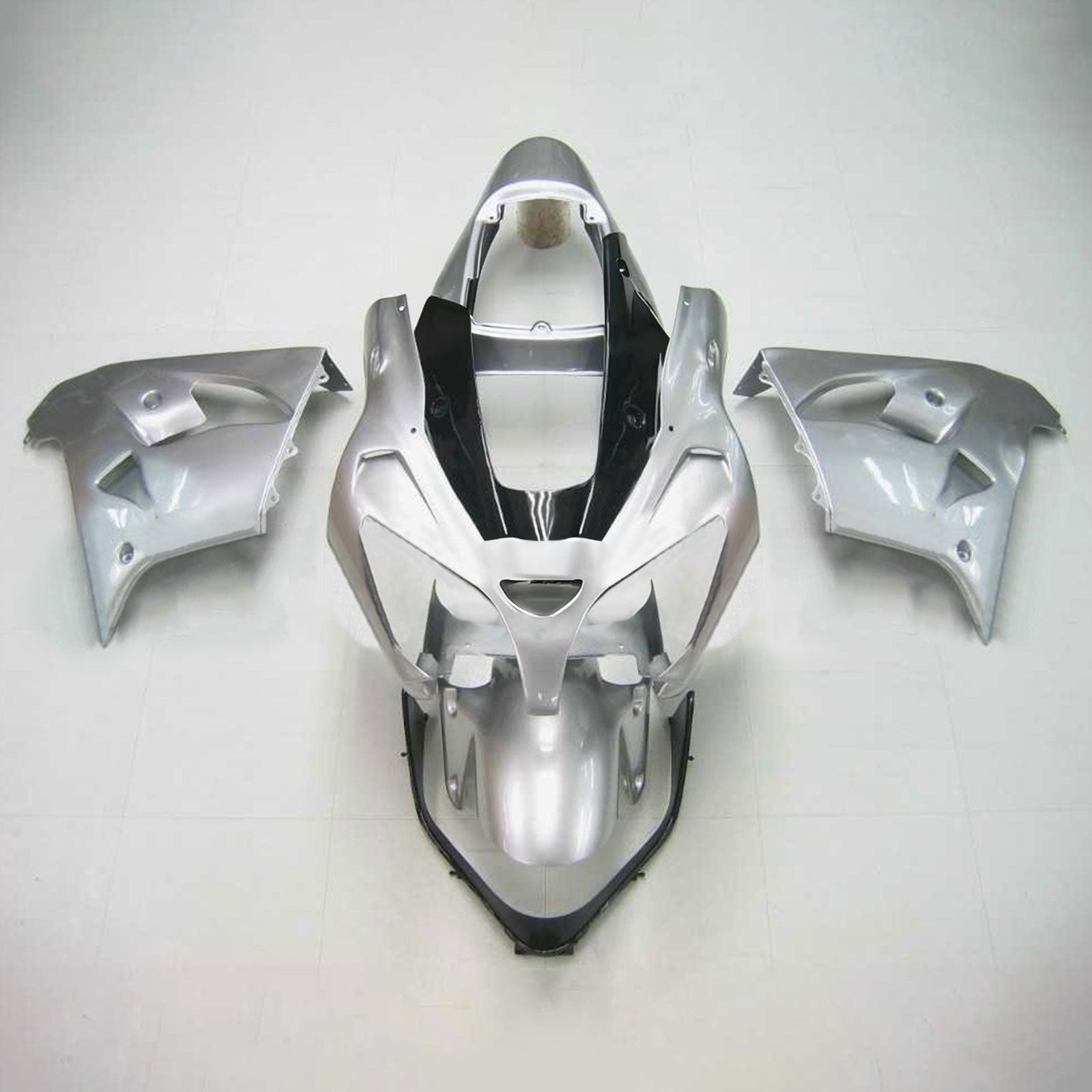 Amotopart Kawasaki 2002-2003 ZX9R Sliver Black Fairing Kit