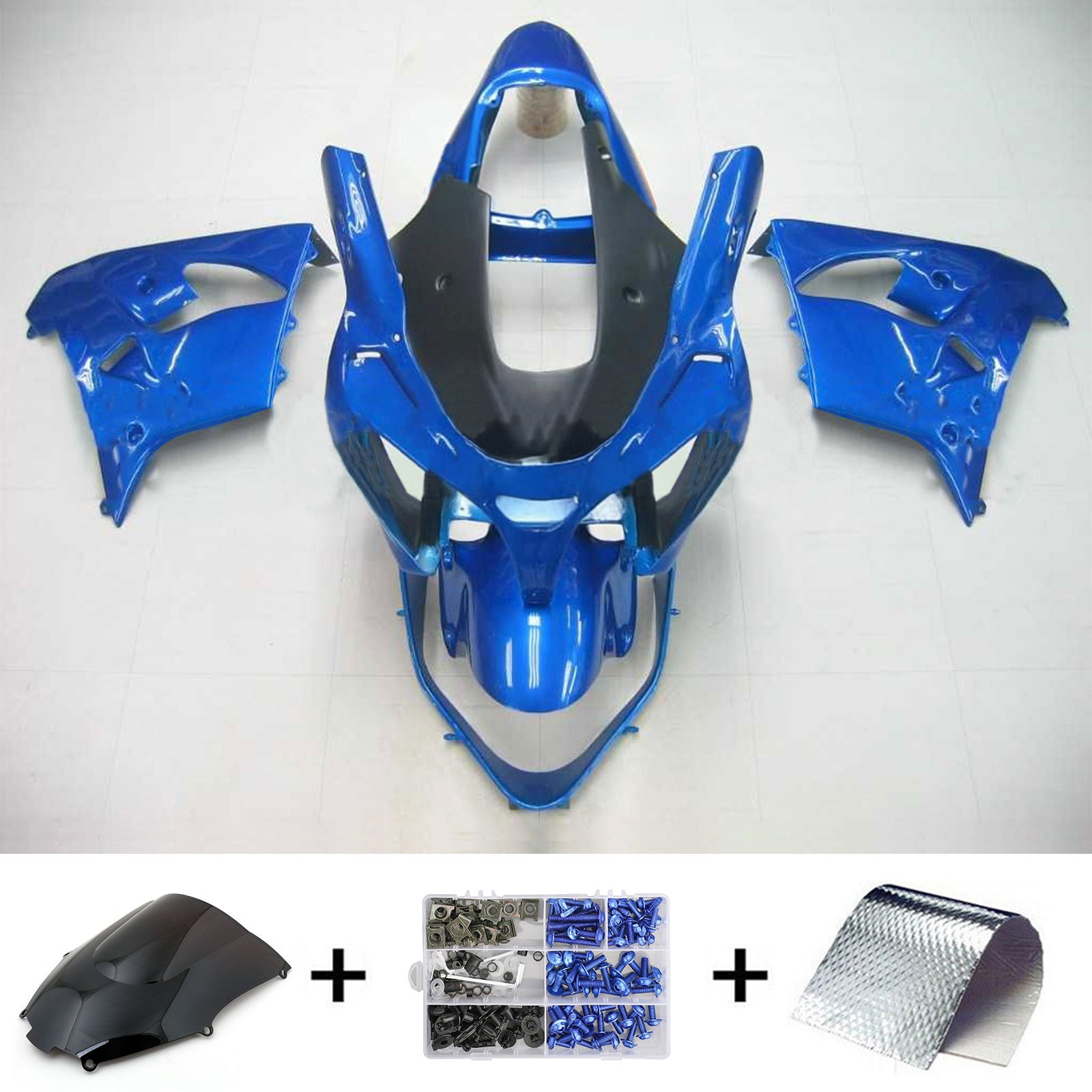 Amotopart Kawasaki 2002-2003 ZX9R Blue Fairing Kit
