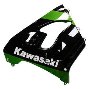 Kit carena Amotopart Kawasaki ZX9R verde scuro nero 2002-2003