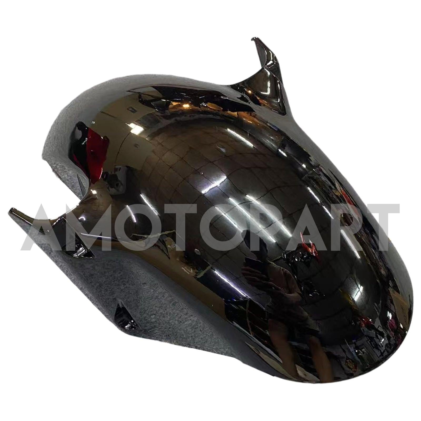 Amotopart 2002-2003 Kawasaki ZX9R Black with Red Flame Fairing Kit