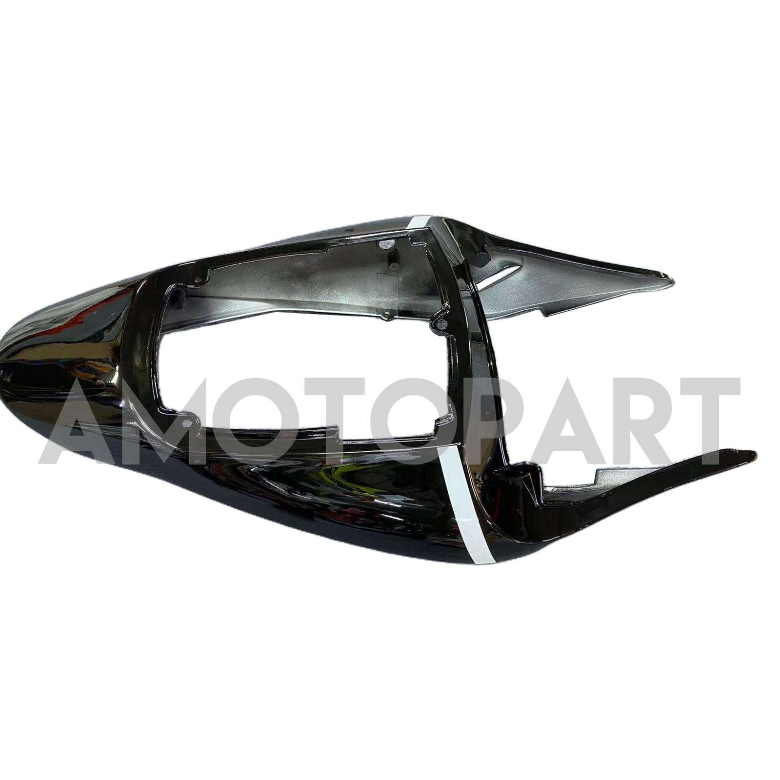 Amotopart 2002-2003 Kawasaki ZX9R Black & White Stripe Fairing Kit