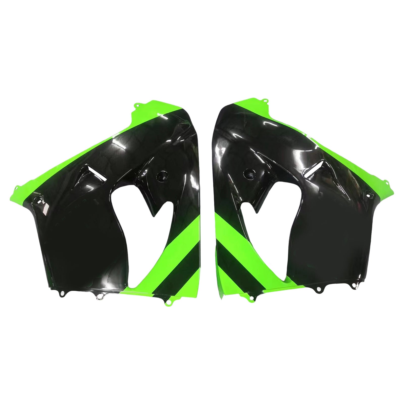 Amotopart 2002-2003 Kawasaki ZX9R Black&Green Style1 Fairing Kit
