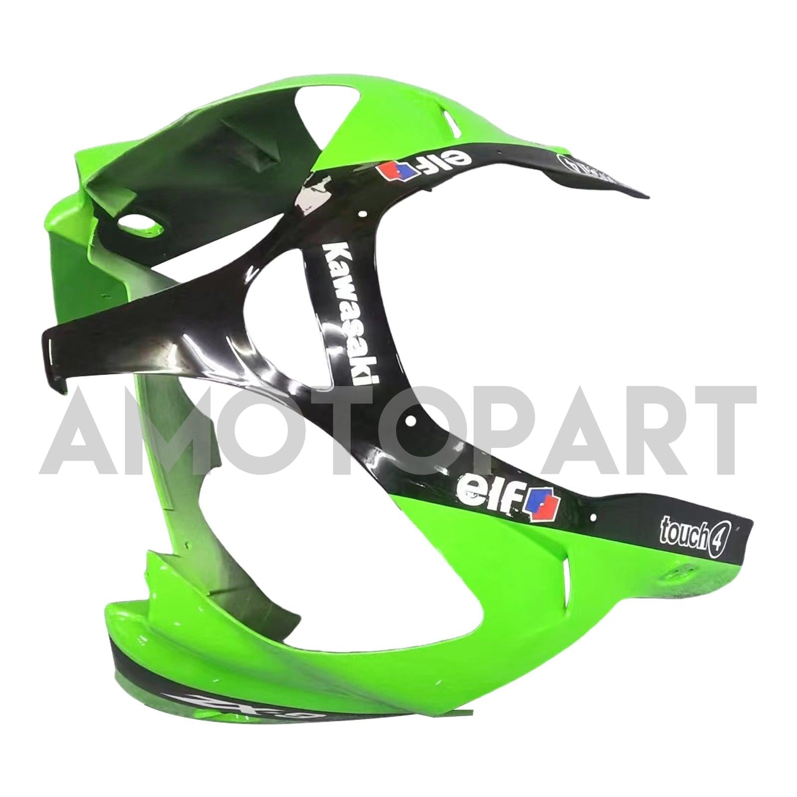 Amotopart 2002-2003 Kawasaki ZX9R Black&Green Monster Style1 Fairing Kit