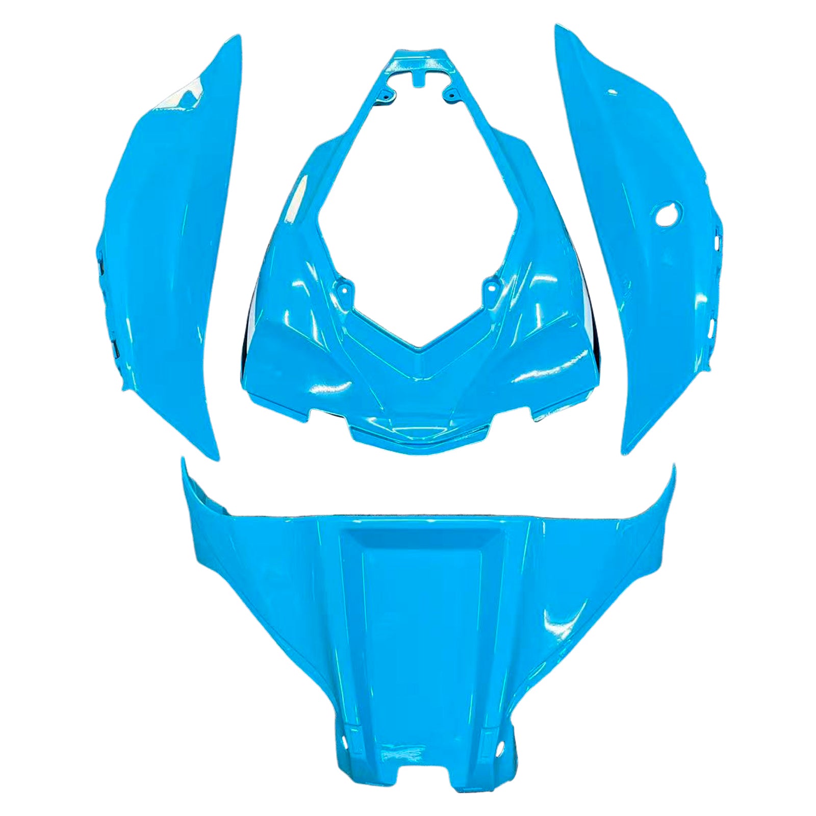 Kit de carenagem Amotopart Kawasaki 2016-2020 ZX10R azul branco