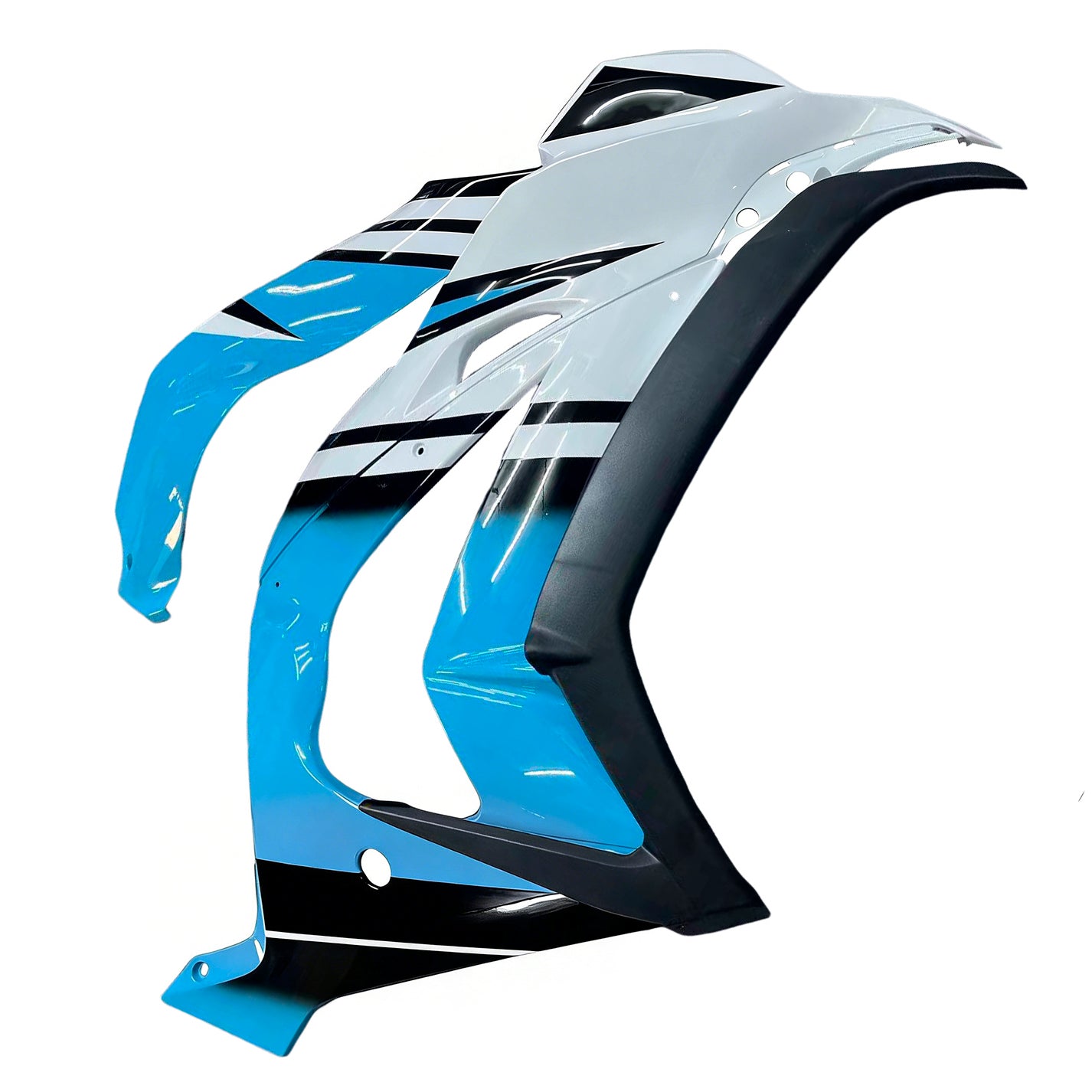 Kit de carenagem Amotopart Kawasaki 2016-2020 ZX10R azul branco