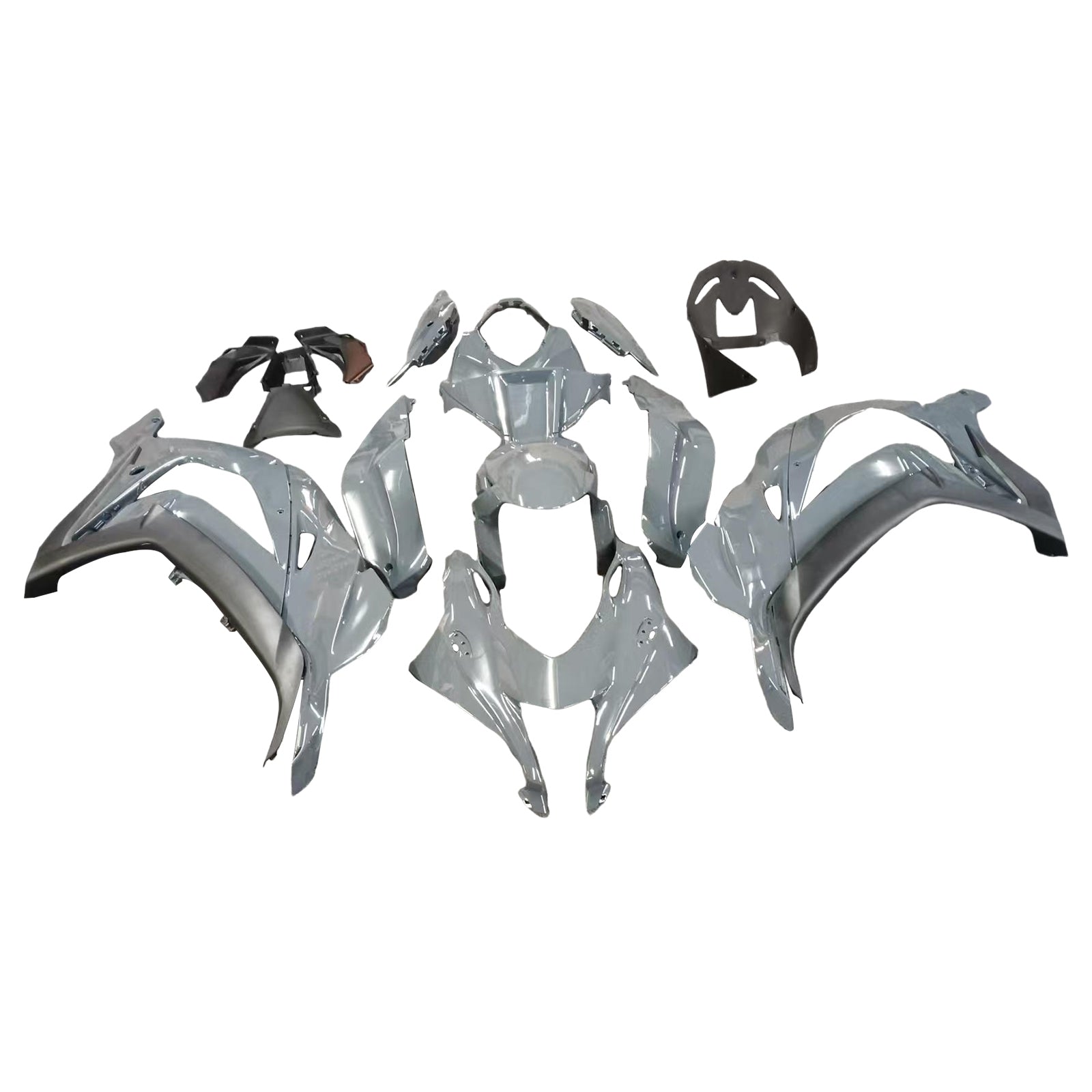 Amotopart Kawasaki 2016-2020 ZX10R Glossy Gray Fairing Kit