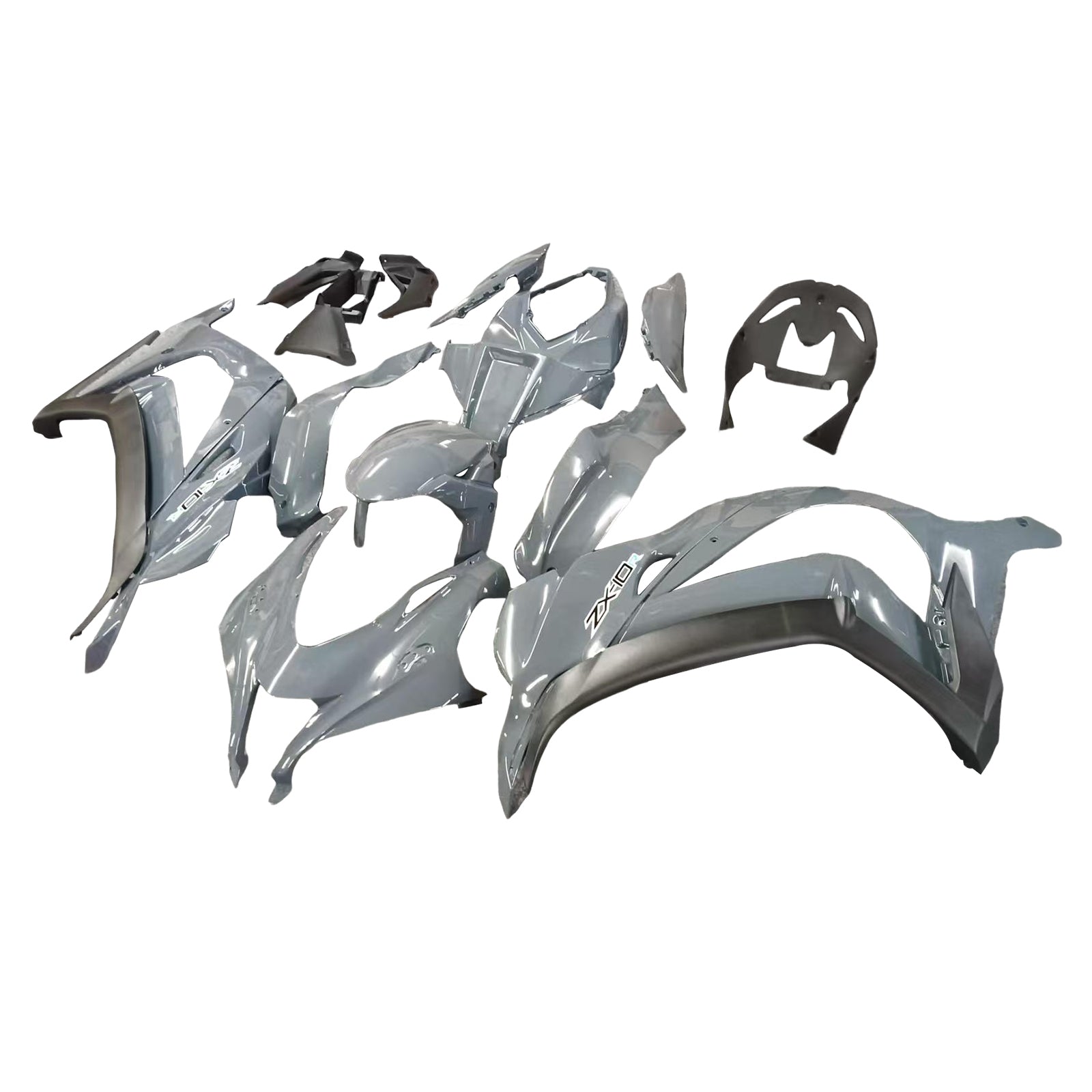 Amotopart Kawasaki 2016-2020 ZX10R Glossy Gray Fairing Kit