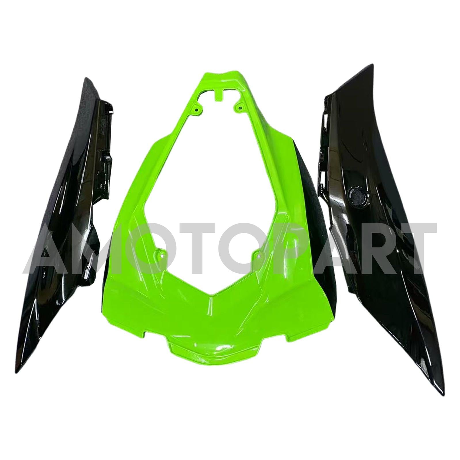 Amotopart Kawasaki 2016-2020 ZX10R ブラック&グリーン Style1 フェアリングキット