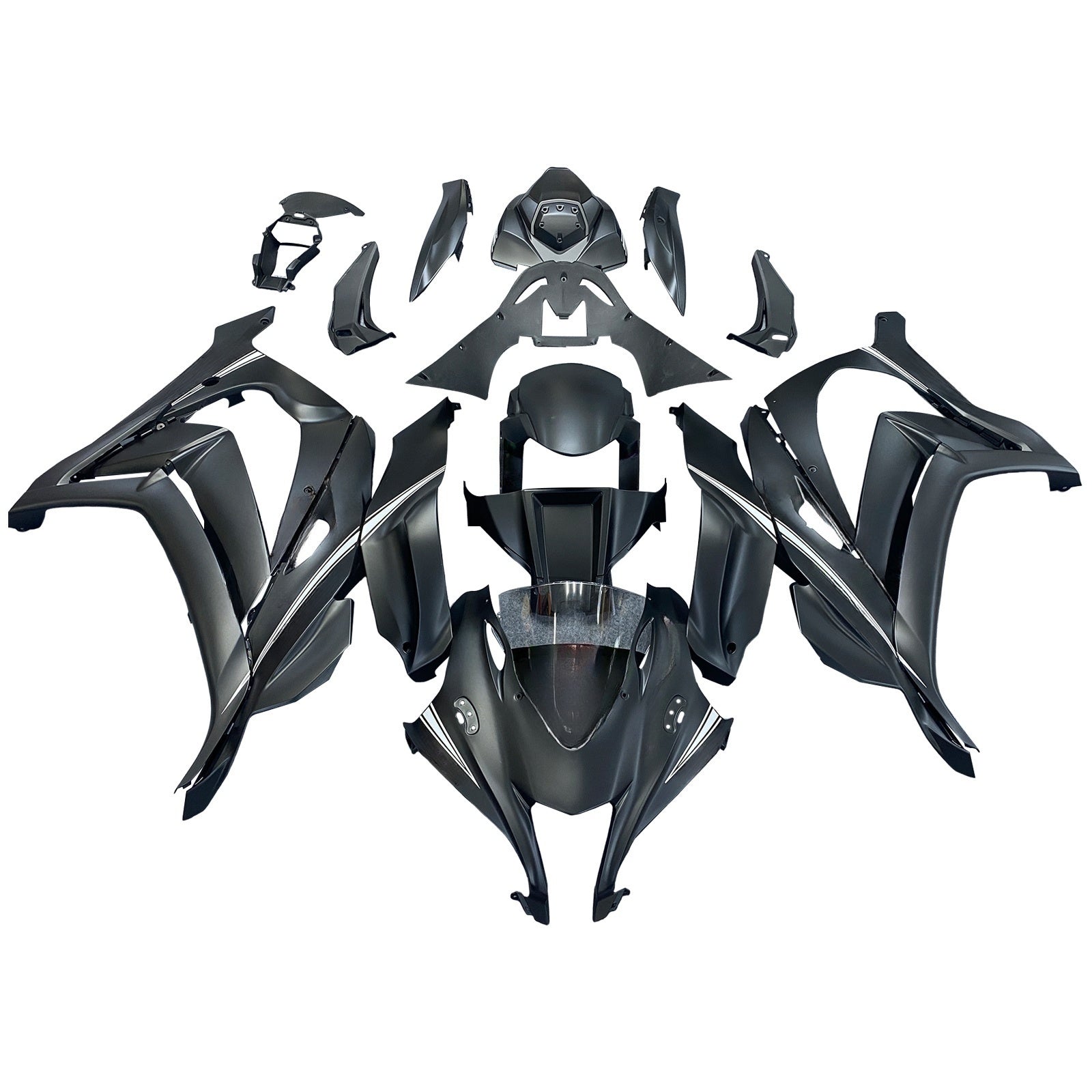 Amotopart Kawasaki 2016-2020 ZX10R Black Style3 Fairing Kit