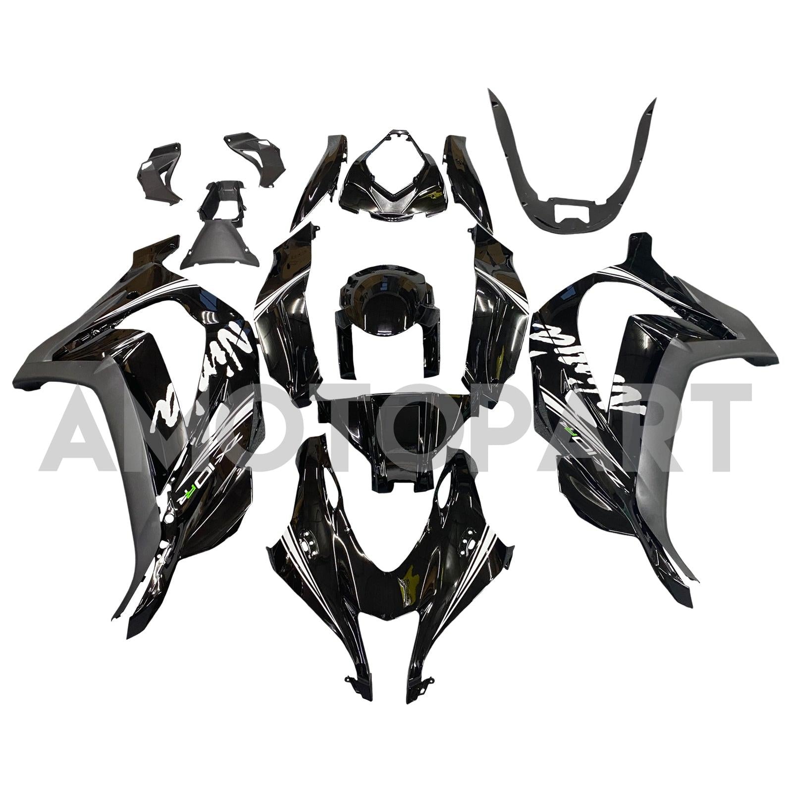 Amotopart Kawasaki ZX10R 2016-2020 Black Fairing Kit