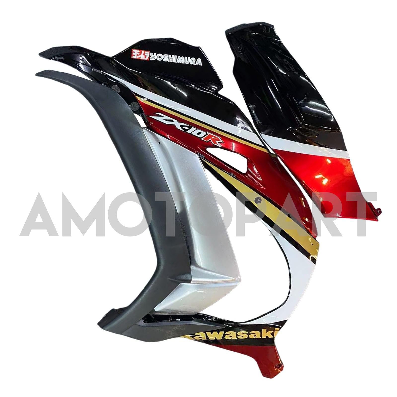 Amotopart Kawasaki ZX10R 2016-2020 Black&Red Fairing Kit