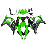 Amotopart 2016-2020 Kawasaki ZX10R Black&Green Style8 Fairing Kit