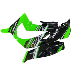 Amotopart 2016-2020 Kawasaki ZX10R Black&Green Style8 Fairing Kit