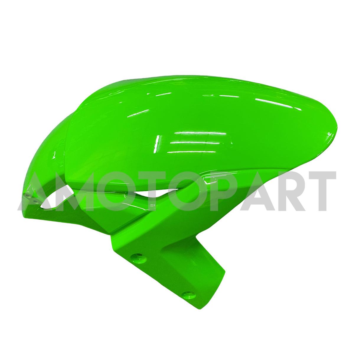 Amotopart 2016-2020 Kawasaki ZX10R ブラック&グリーン Style8 フェアリングキット