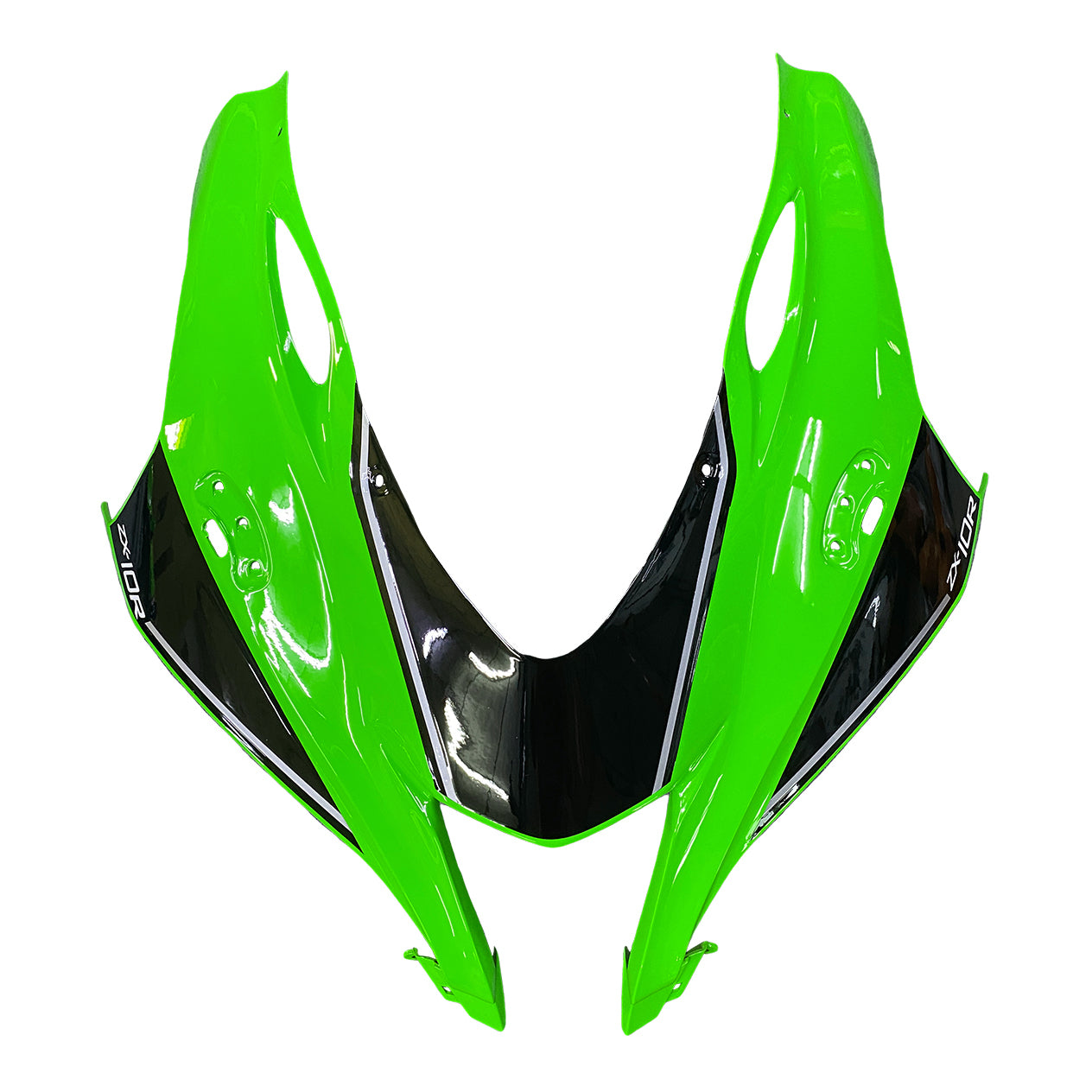 Amotopart 2016-2020 Kawasaki ZX10R Black&Green Style8 Fairing Kit